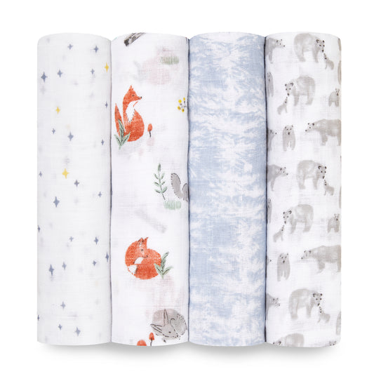 Naturally 4-pack Classic Swaddles