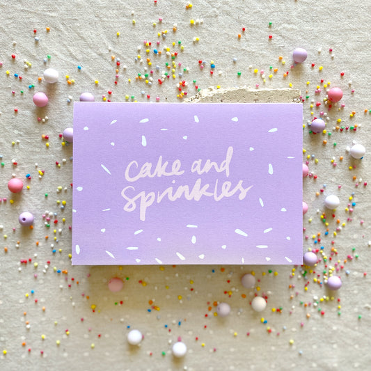 'Birthday Cake and Sprinkles' Greeting Card
