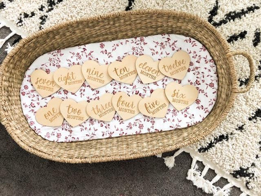 Heart Baby / Pregnancy Milestone Plaques