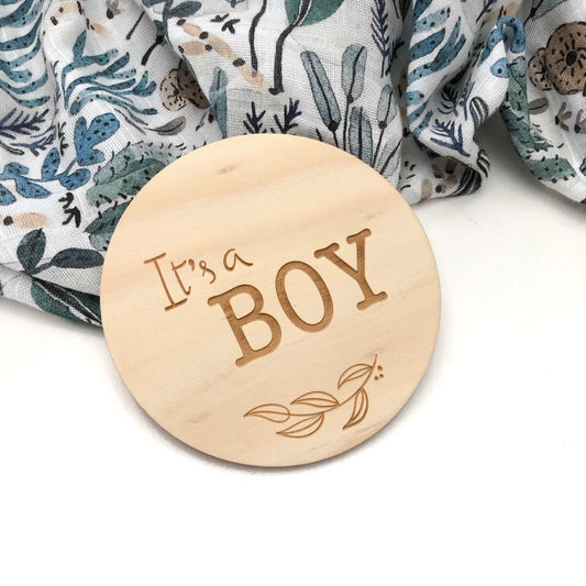 'It's a boy' milestone plaque