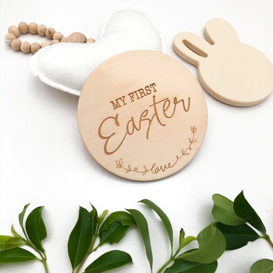My First Easter - Love Script Milestone Plaque