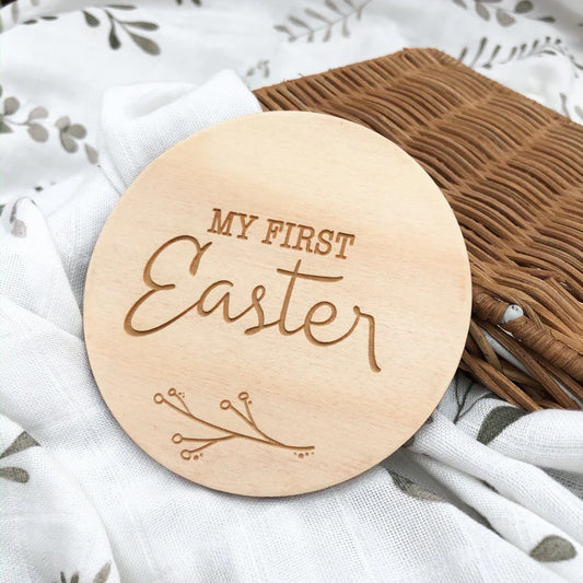 My First Easter - Natural Foliage Milestone Plaque