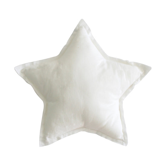 Linen Star Pillow 40cm Ivory