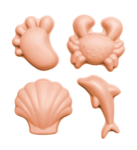 Scrunch Sand Moulds Set Coral