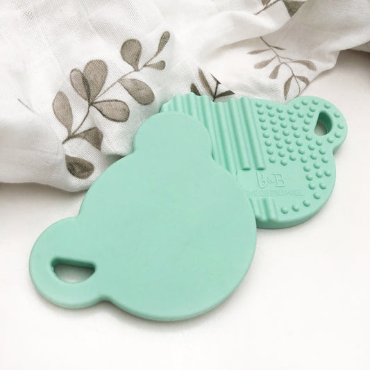 Bear Silicone Teething Disc - Mint