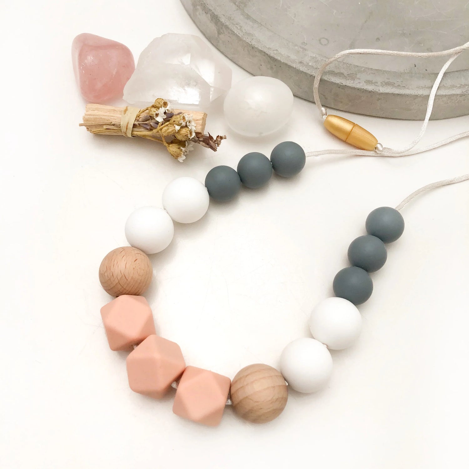 Silicone Necklace Poppy Pink blossomchildrensstore