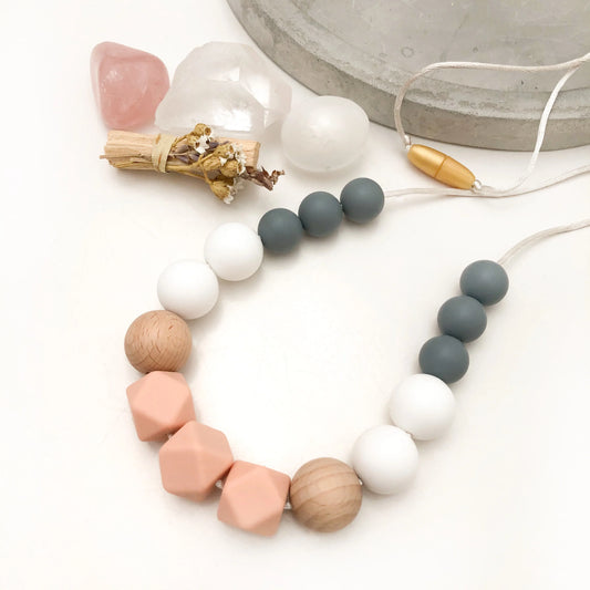 Silicone Necklace - Poppy Pink