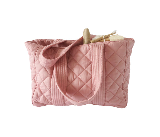 Quilted Nursing Nappy Bag Rose